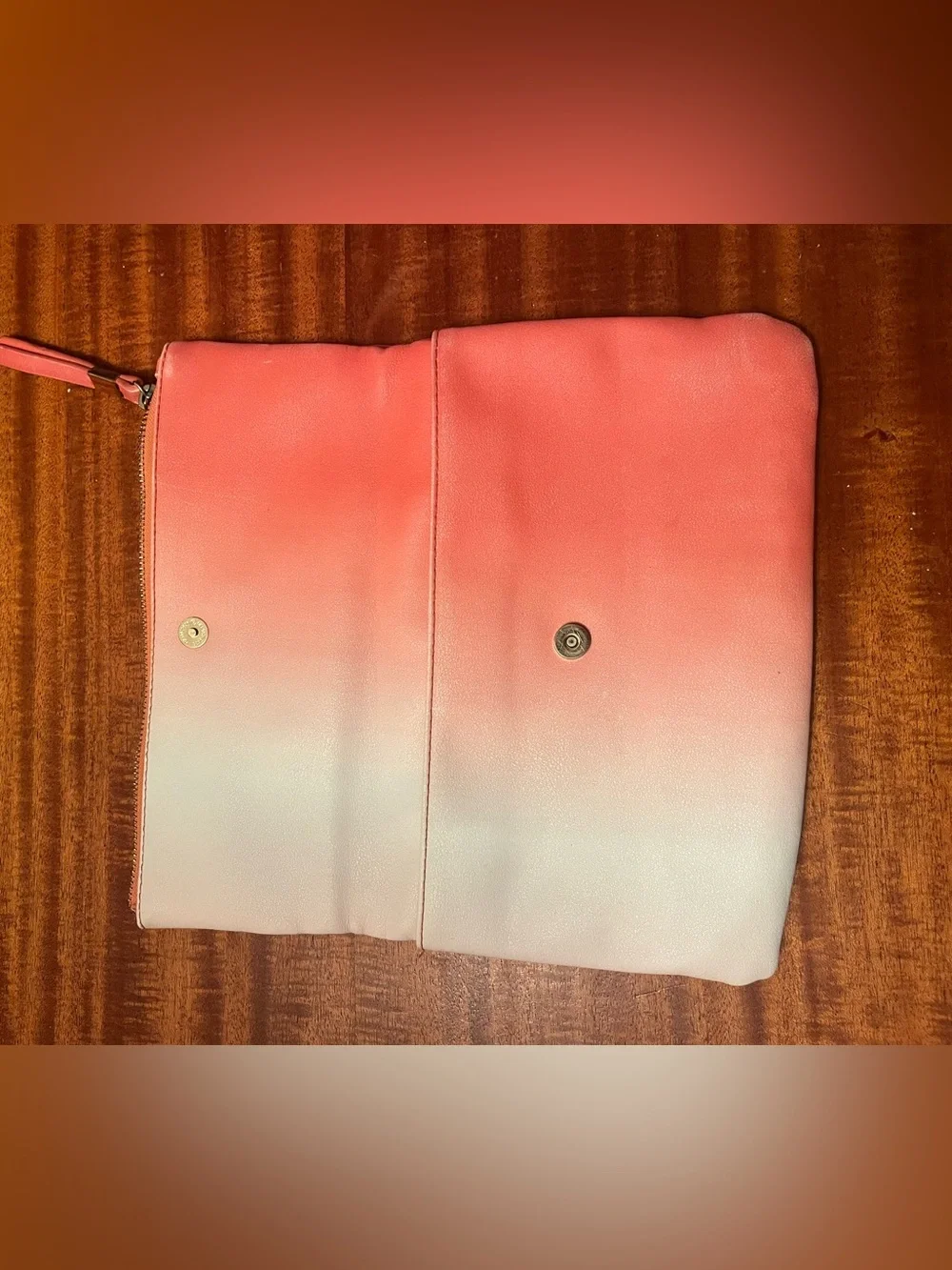 mark. Pink and Cream Ombre Foldover Clutch